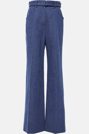 GABRIELA HEARST Pantalon ample Norman en coton et lin