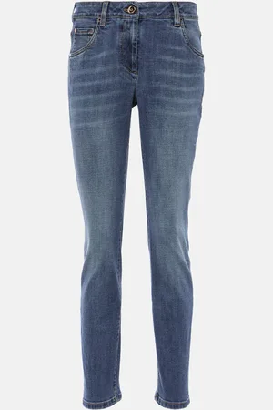 Brunello Cucinelli Jean skinny à taille mi-haute