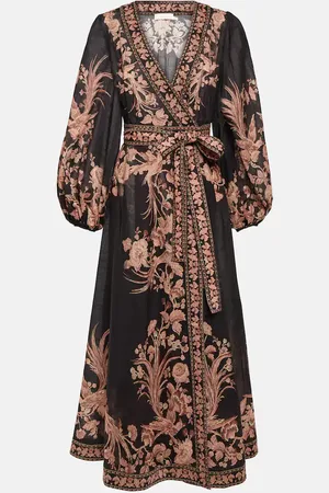 ZIMMERMANN Robe portefeuille Waverly en coton