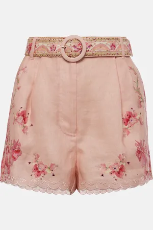 Camilla Short en lin à fleurs