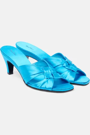 The Row Mules Soft Knot 65 en satin