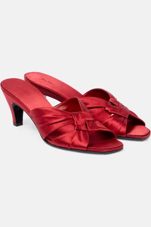 The Row Mules Soft Knot 65 en satin