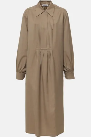 Jil Sander Robe chemise en laine