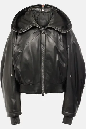 The Attico Veste bomber oversize en cuir