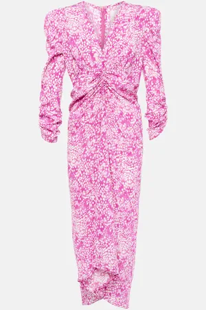 Isabel Marant Robe midi Albini en soie mélangée