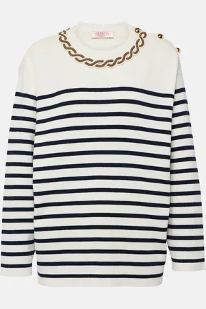 VALENTINO Pull brodé en coton