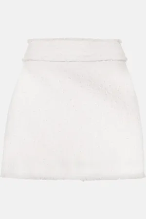 Dolce & Gabbana Mini-jupe en tweed de coton mélangé