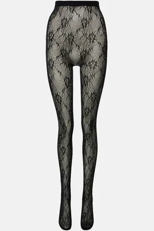 Saint Laurent Collants en dentelle à fleurs