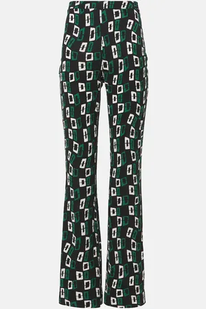 Diane von Furstenberg Pantalon évasé Brooklyn imprimé