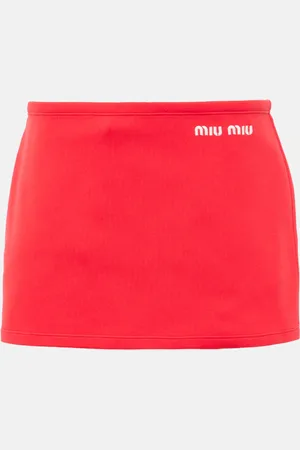 Miu Miu Mini-jupe à logo