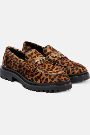 Isabel Marant Mocassins Frezza en cuir façon poulain à motif léopard