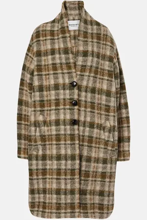Marant Etoile Manteau Gabriel en laine mélangée à carreaux