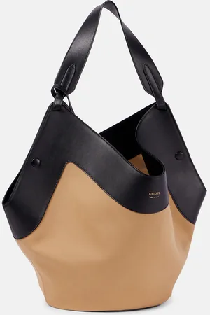 Khaite Sac Lotus Medium en toile et cuir