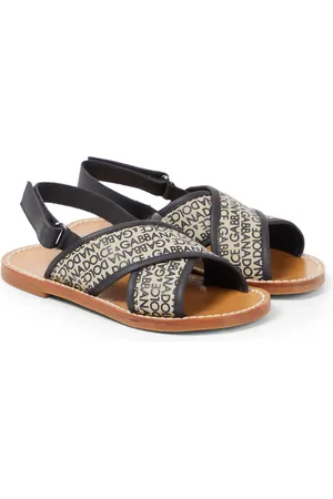 Dolce & Gabbana Sandales en toile et cuir à logo