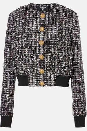 Balmain Veste bomber en tweed