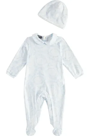 VERSACE Bébé – Set grenouillère et bonnet Barocco en coton mélangé