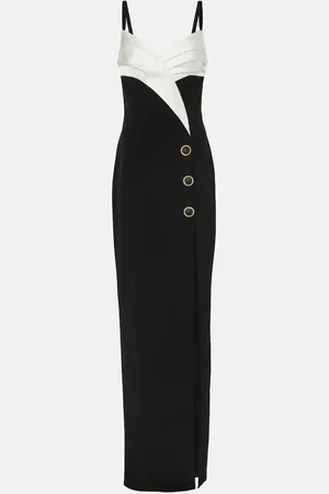 Balmain Robe longue en crêpe