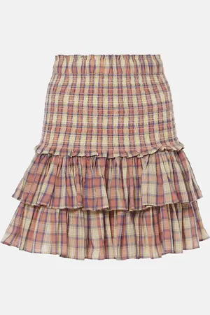 Marant Etoile Mini-jupe Naomi en coton à carreaux