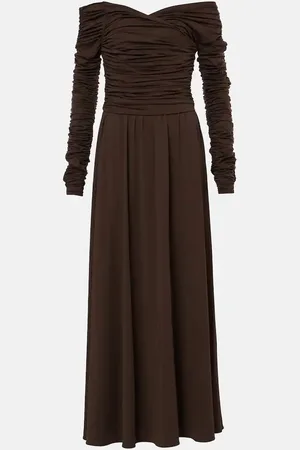 Altuzarra Robe longue Charlotte à encolure bardot