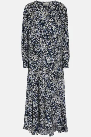 Isabel Marant Robe longue Hanane en soie mélangée