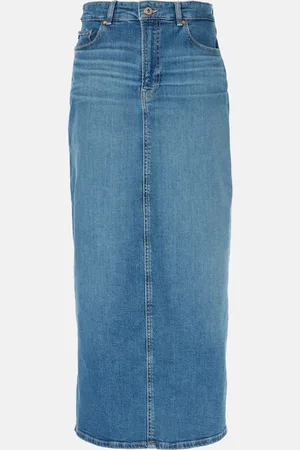 AG Jeans Jupe midi en jean à taille haute