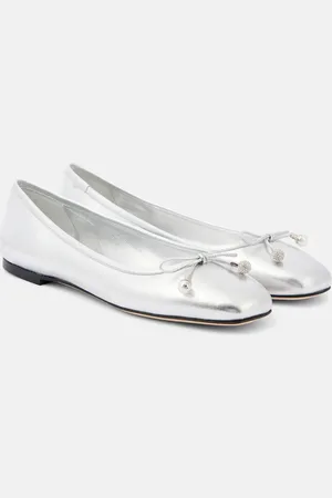 Jimmy Choo Ballerines Elme en cuir métallisé