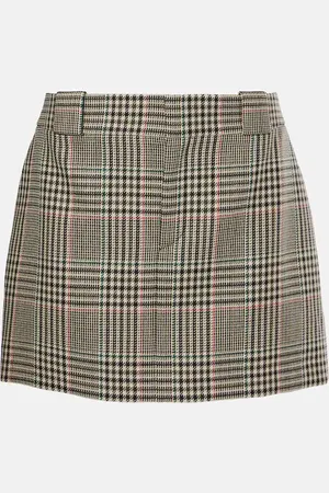 Chloé Chloé Mini-jupe en laine à carreaux