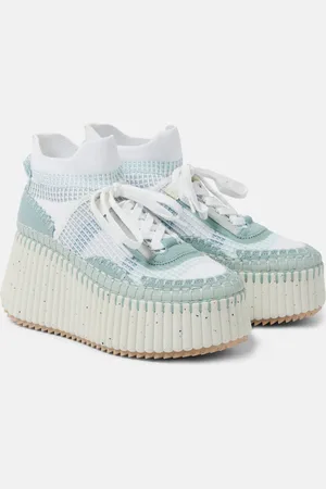 Chloé Chloé Baskets compensées Nama 80 en daim