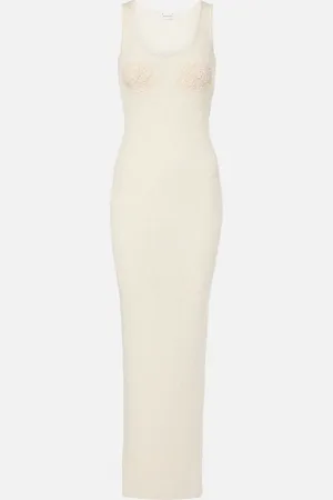 MAGDA BUTRYM Robe longue en crochet de lin et coton