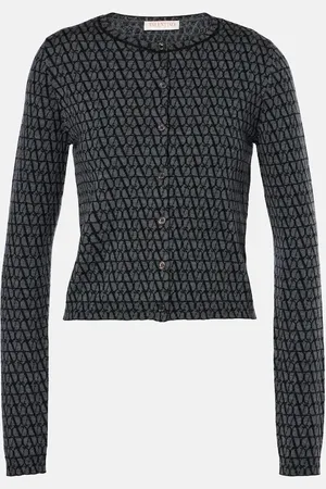 VALENTINO Cardigan Toile Iconographe en laine vierge