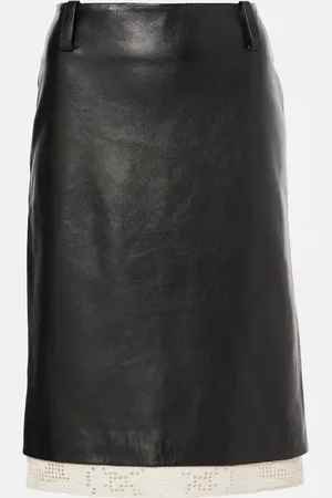 MAGDA BUTRYM Jupe midi en cuir