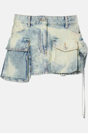 The Attico Mini-jupe cargo Fay en jean