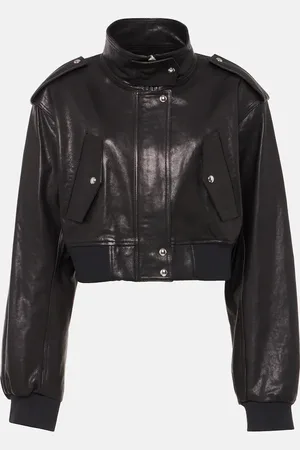 Khaite Veste bomber Kember raccourcie en cuir