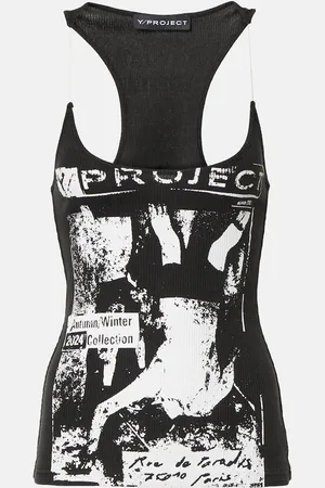 Y / PROJECT Top imprimé en coton
