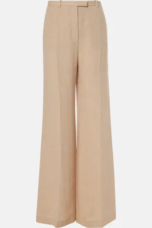 Loro Piana Pantalon évasé Emmit en lin
