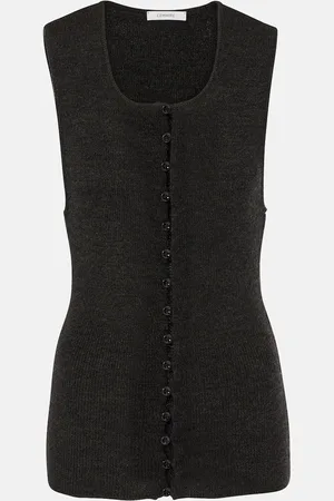 LEMAIRE Cardigan sans manches en laine mélangée