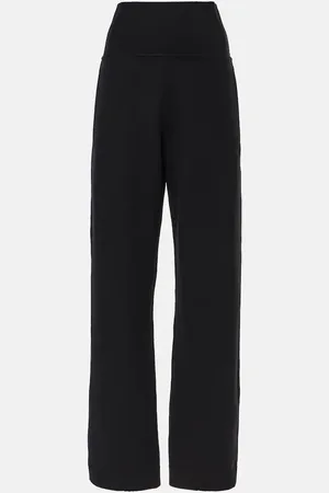Alaïa Alaïa Pantalon droit à taille haute en laine mélangée