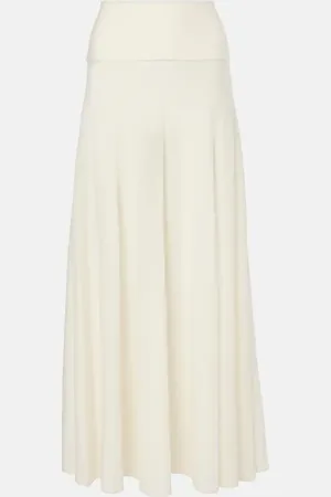 Alaïa Alaïa Jupe longue à taille basse en laine vierge