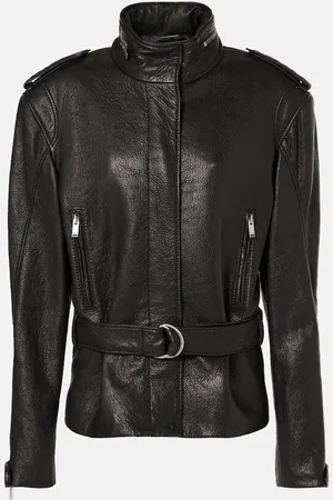 Saint Laurent Veste oversize en cuir