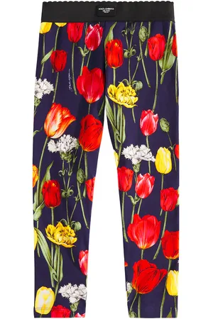Dolce & Gabbana Legging en coton mélangé à fleurs