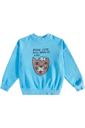 Jelly Mallow Sweat-shirt Cat en coton