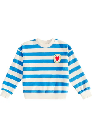 Jelly Mallow Sweat-shirt Love rayé en coton