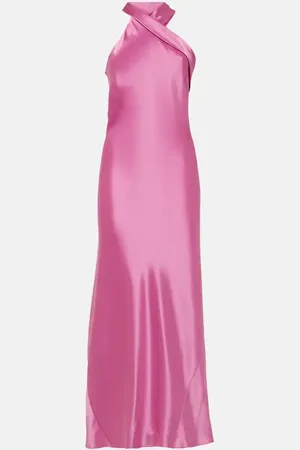 GALVAN Robe longue Pandora en satin