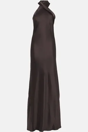 GALVAN Robe longue Pandora en satin