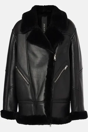 Blancha Veste en cuir et shearling
