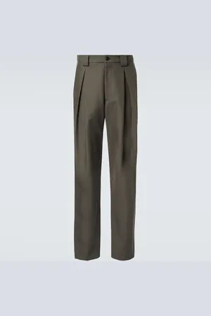 Giorgio Armani Pantalon droit en coton mélangé