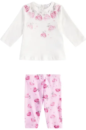 MONNALISA Bébé – Set t-shirt et legging Flowery Heart