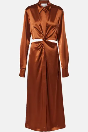 GALVAN Robe midi Hock en satin