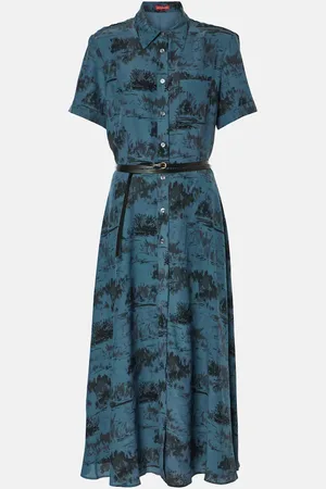 Altuzarra Robe midi Kiera en soie imprimée
