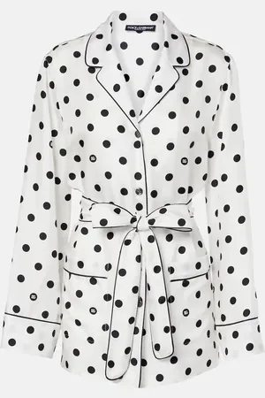 Dolce & Gabbana Chemise de pyjama en soie à pois